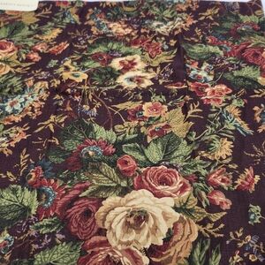 Ralph Lauren red green roses Fabric 26" x 25” discontinued Capercille Floral